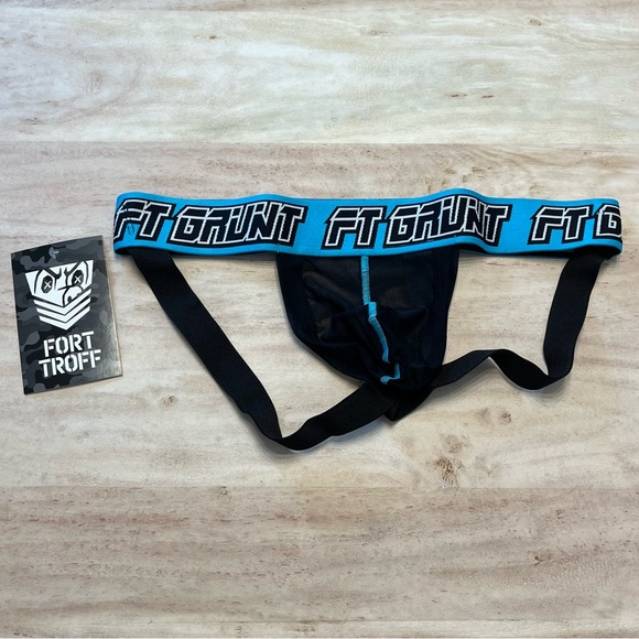 FORT TROFF Semi-Sheer Shadow Jock Jockstrap Underwear - Hypnotic Blue - Picture 2 of 6